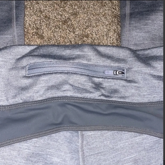 Athleta Fleece Lined Powerlifting 2 Toned Heather Grey Leggings Women’s‎ XS - Picture 3 of 3